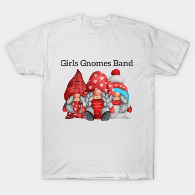 girl gnome christmas sticker T-Shirt by love shop store